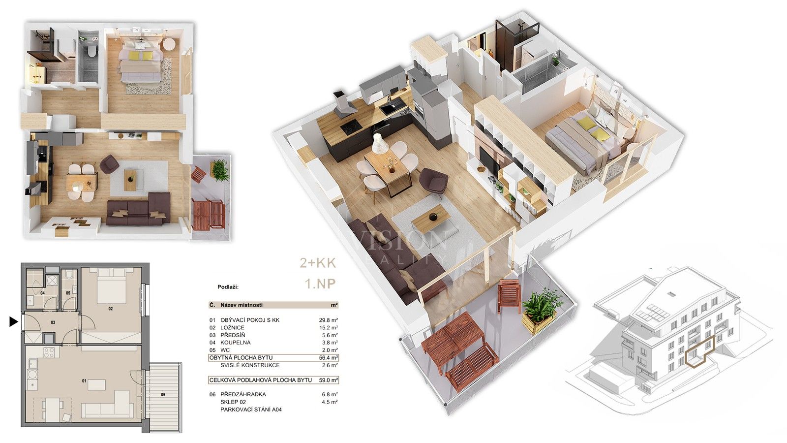 Prodej byt 2+kk - Příbram, 56 m²