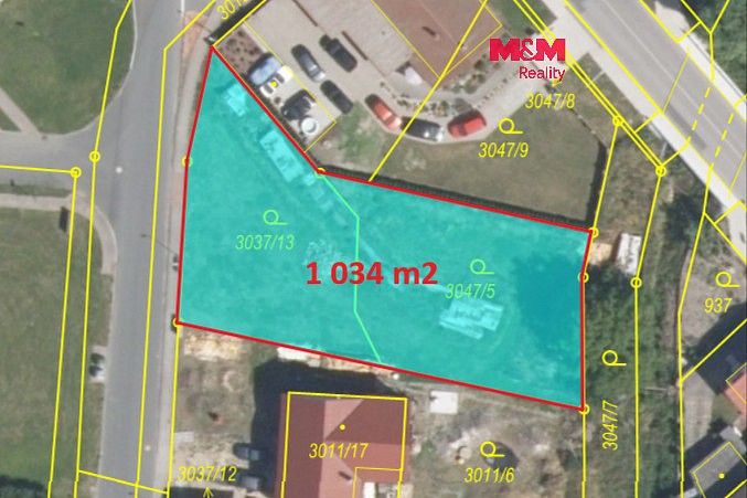 Pozemek pro bydlení, 1 034 m²