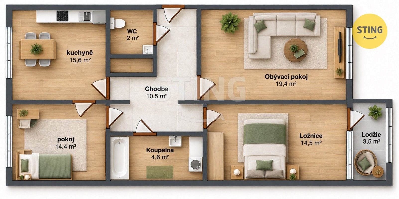 Byt 3+1 · 80 m² · Dělnická, Bruntál - 3