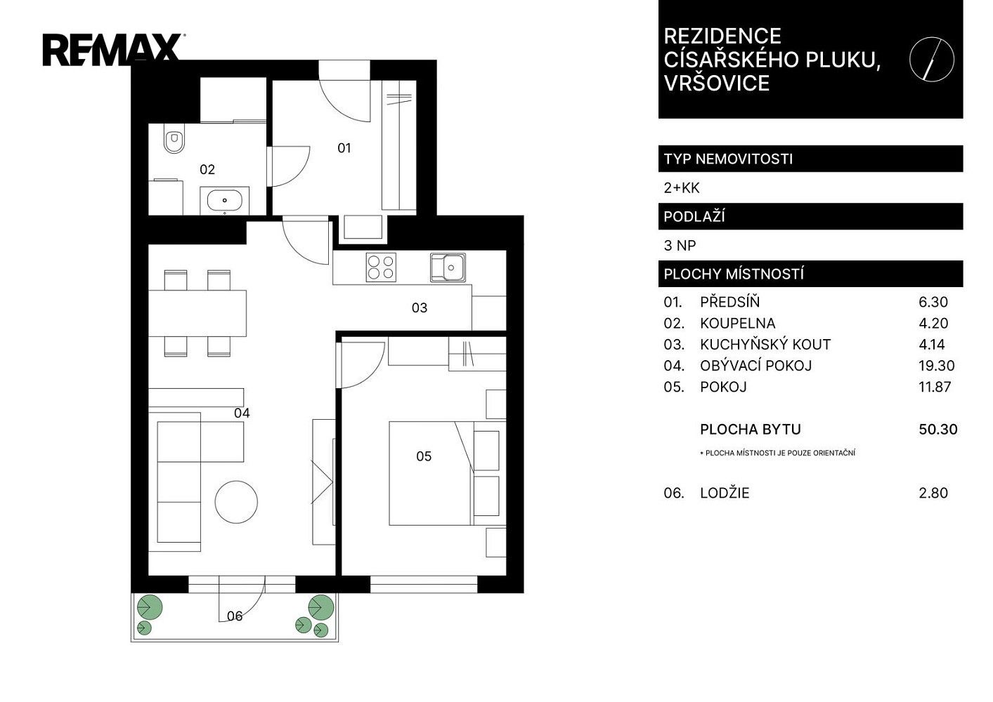 2+kk, 28. pluku, Praha 10 - Vršovice, 51 m² - 2
