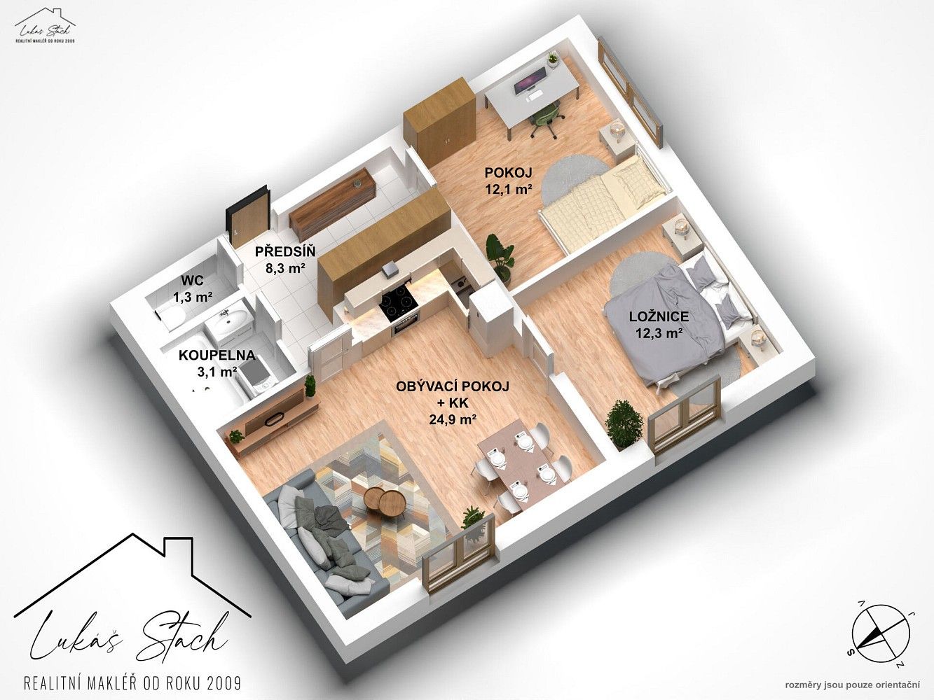 Byt 3+kk · 62 m² · Praha - Stodůlky, okres Praha 13, Hlavní město Praha - 4