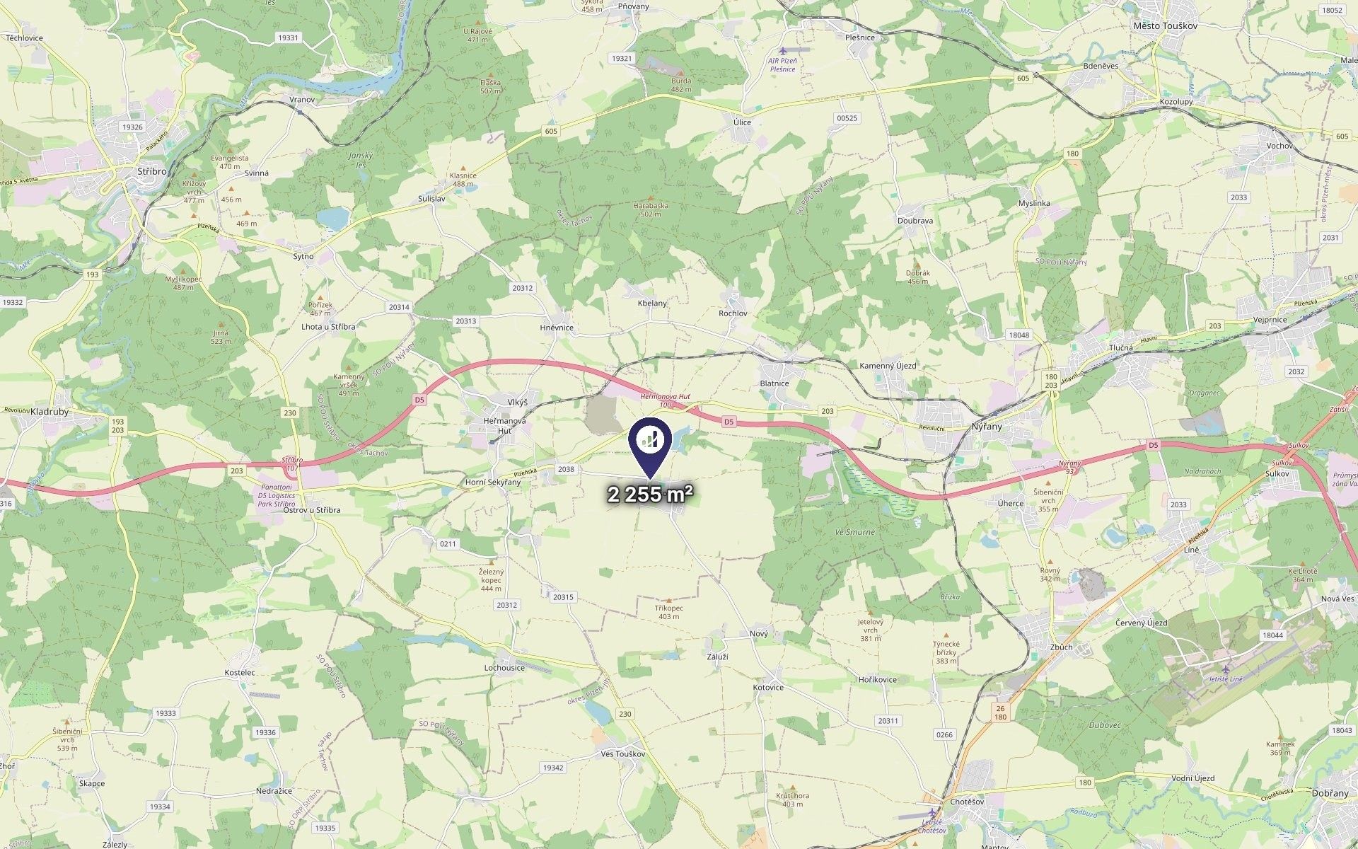 Pozemek pro bydlení · 2 255 m² · Přehýšov - 3