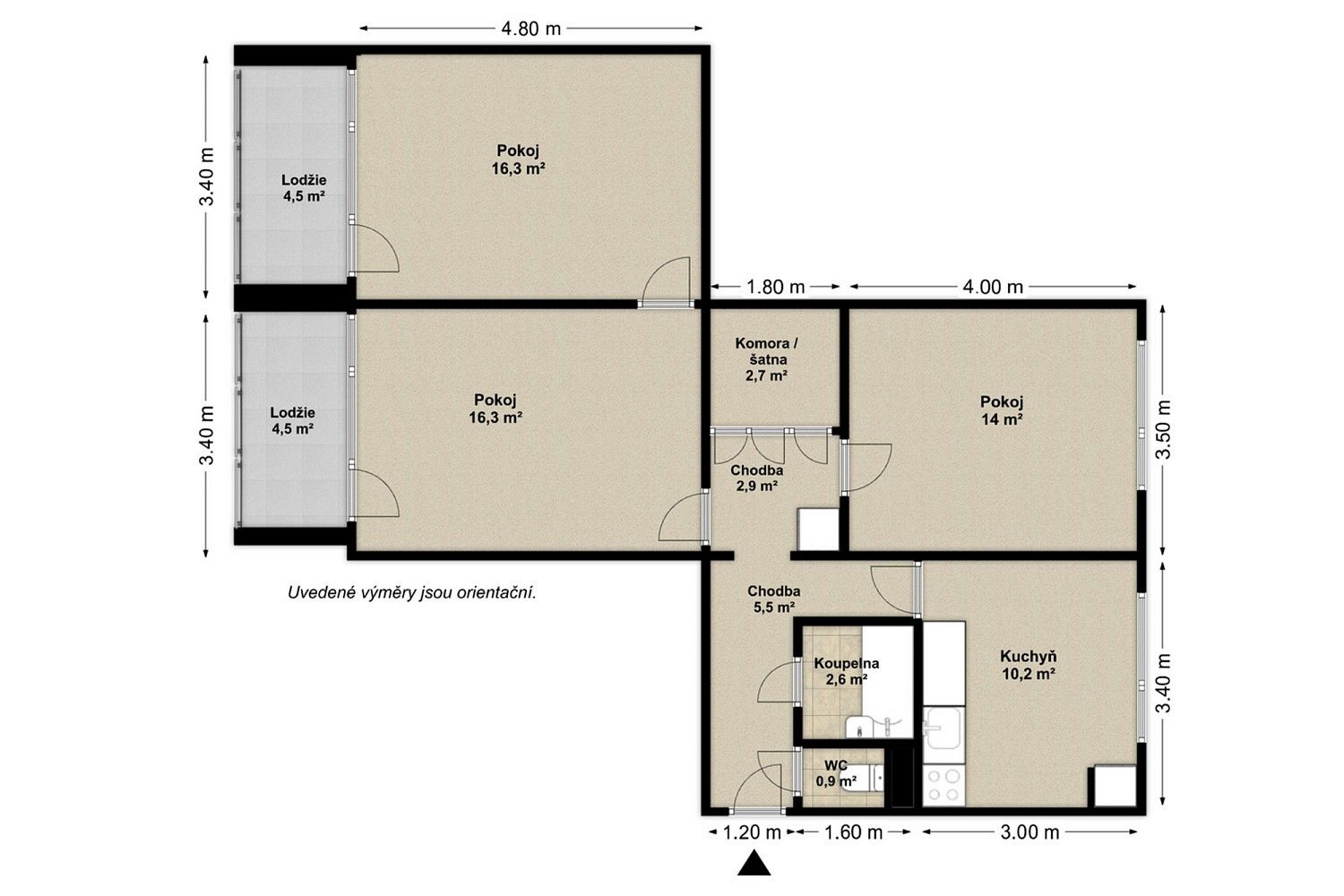 Byt 3+1 · 72 m² · Plzeň - Bolevec, okres Plzeň-město, Plzeňský kraj - 3