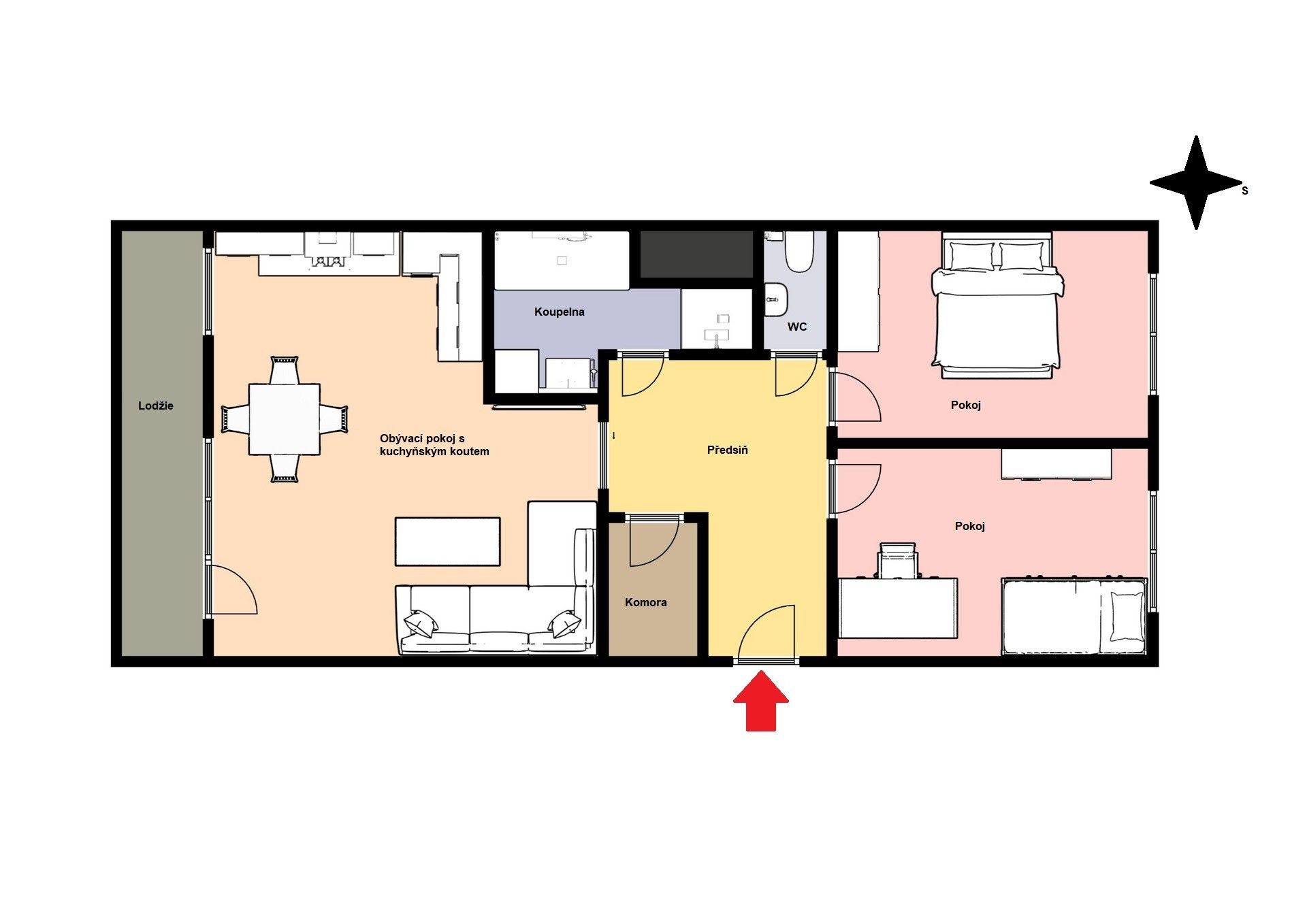 Byt 3+kk · 76 m² · Československé armády, Odolena Voda - 4