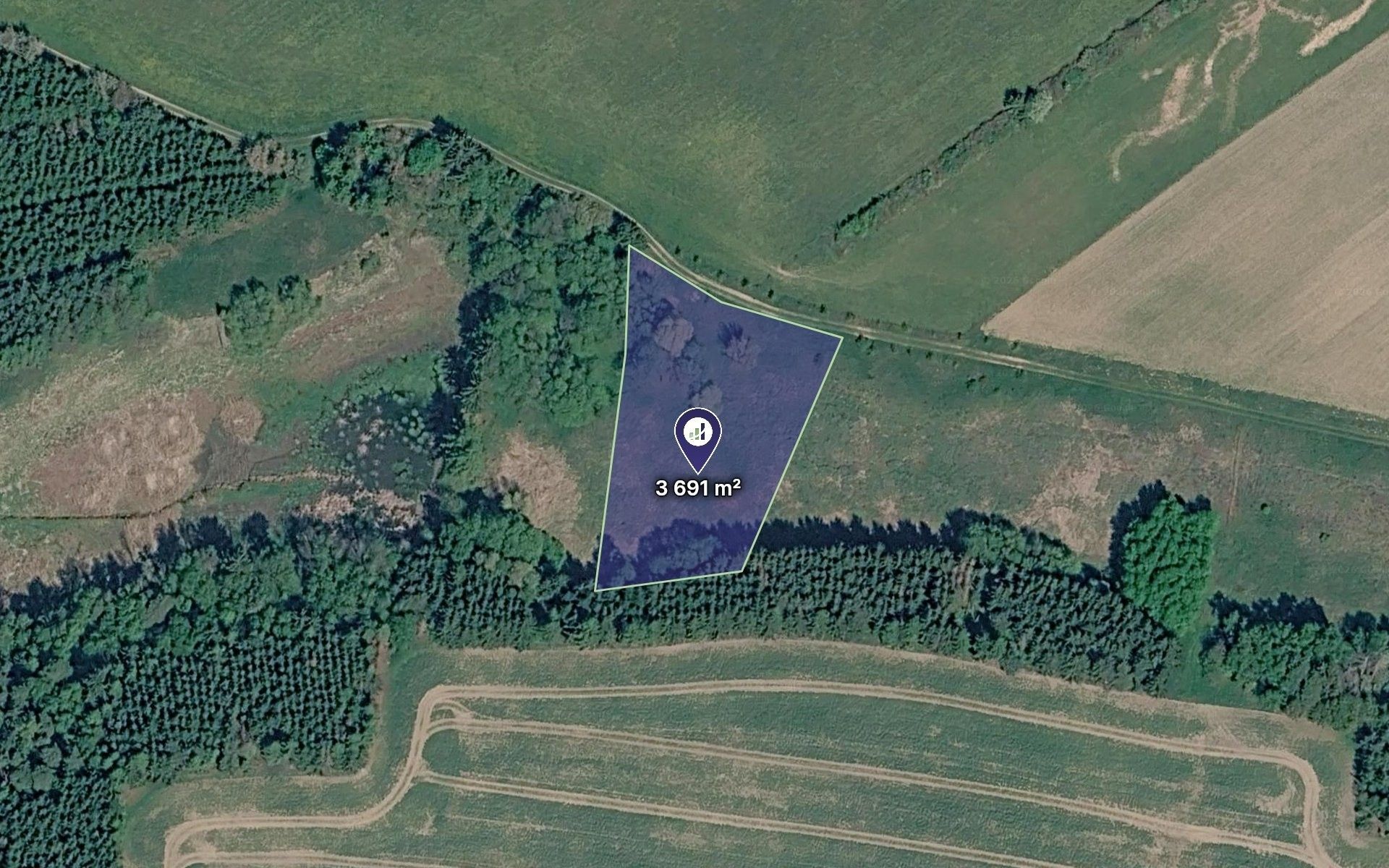 Louky, Rozseč, 3 691 m² - 1