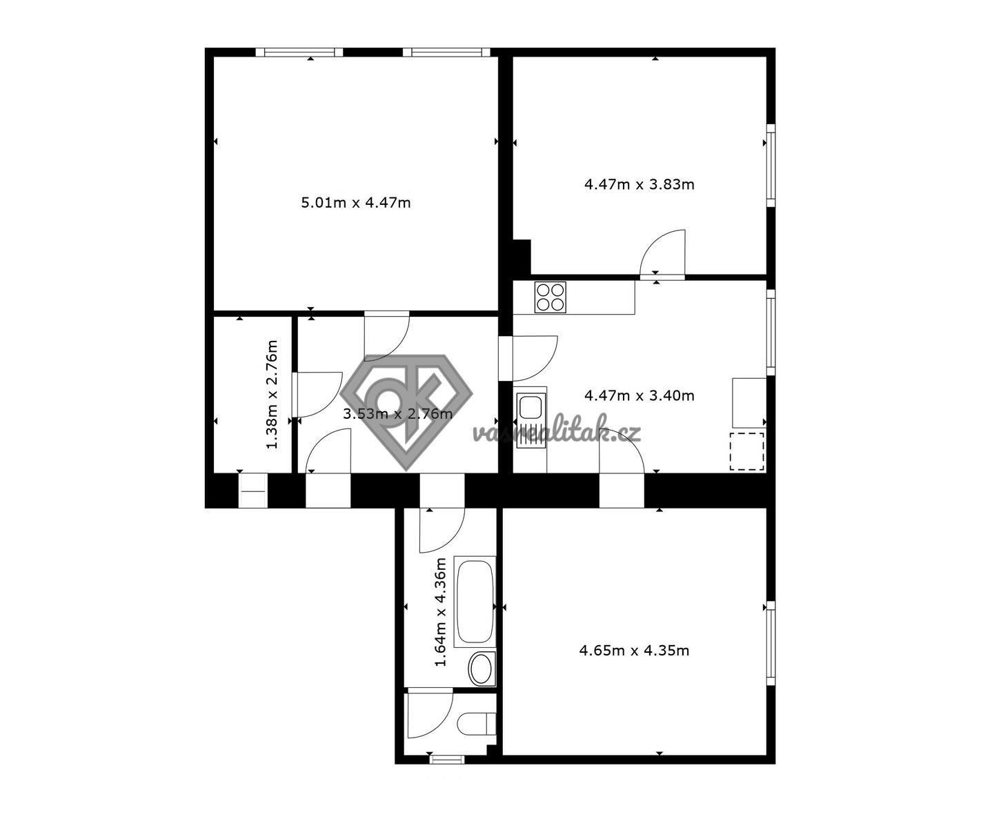 3+1, Mikuleč, 100 m² - 2