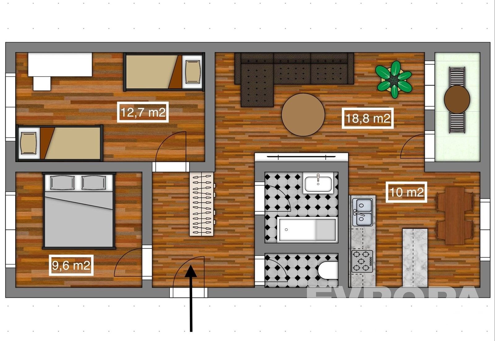 Byt 3+1 · 74 m² · Kurkova, Praha Kobylisy - 4