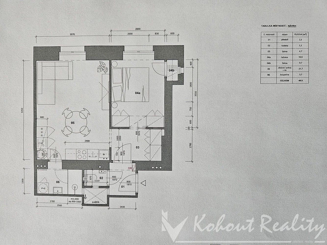 2+kk, Písecká, Praha 3 - Vinohrady, 48 m² - 2