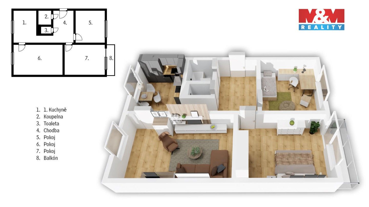 Byt 3+1 · 71 m² · Za Komínem, Trutnov - 4