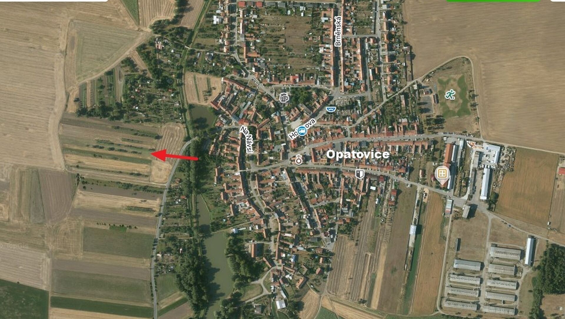 Prodej zahrada - U Hřiště, Opatovice, 1 564 m² - 1
