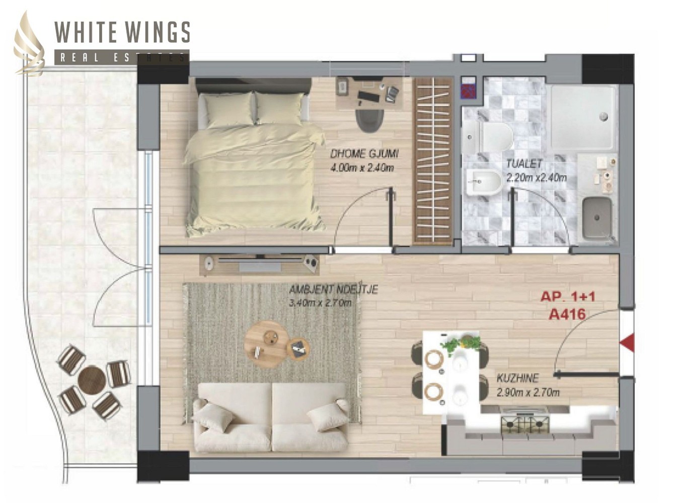 Byt 2+kk · 54 m² · Kavajë, Tirana, Albánie - 2