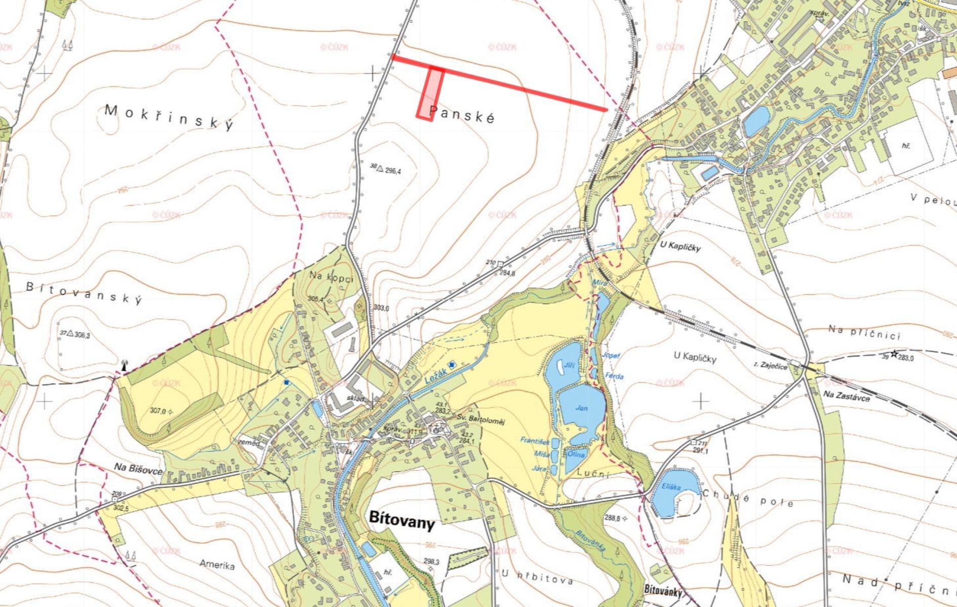 Prodej zemědělský pozemek - Bítovany