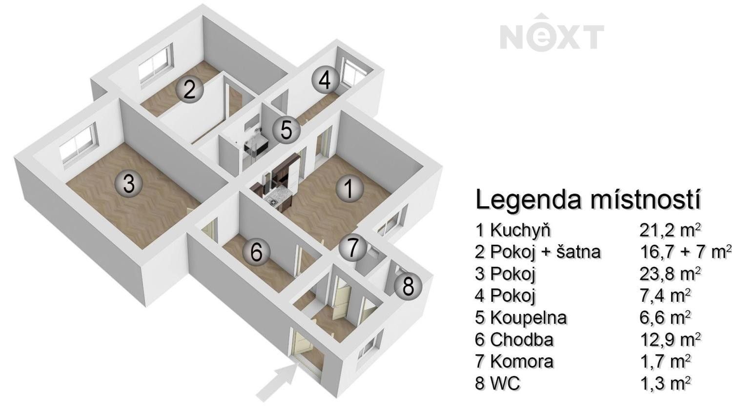 Byt 3+1 · 98 m² · Masarykova 314, Němčice nad Hanou - 4
