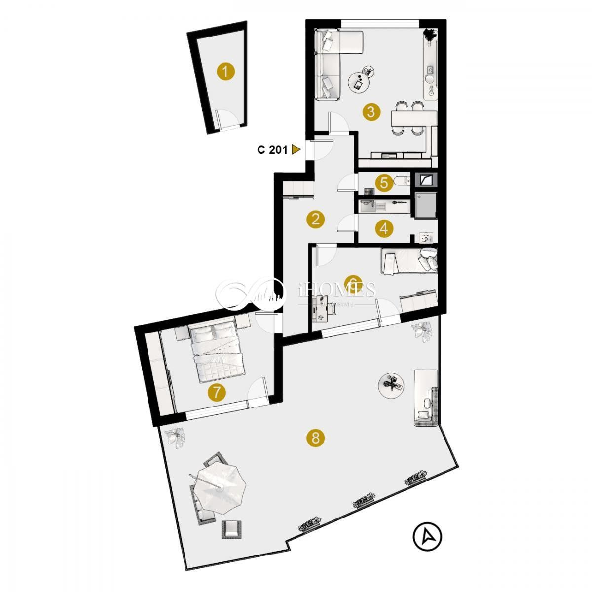 3+kk, Nad Koulkou, Praha, 76 m² - 2