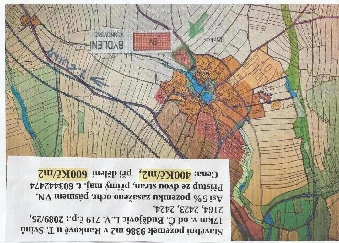 Pozemky pro bydlení, Rankov, Trhové Sviny