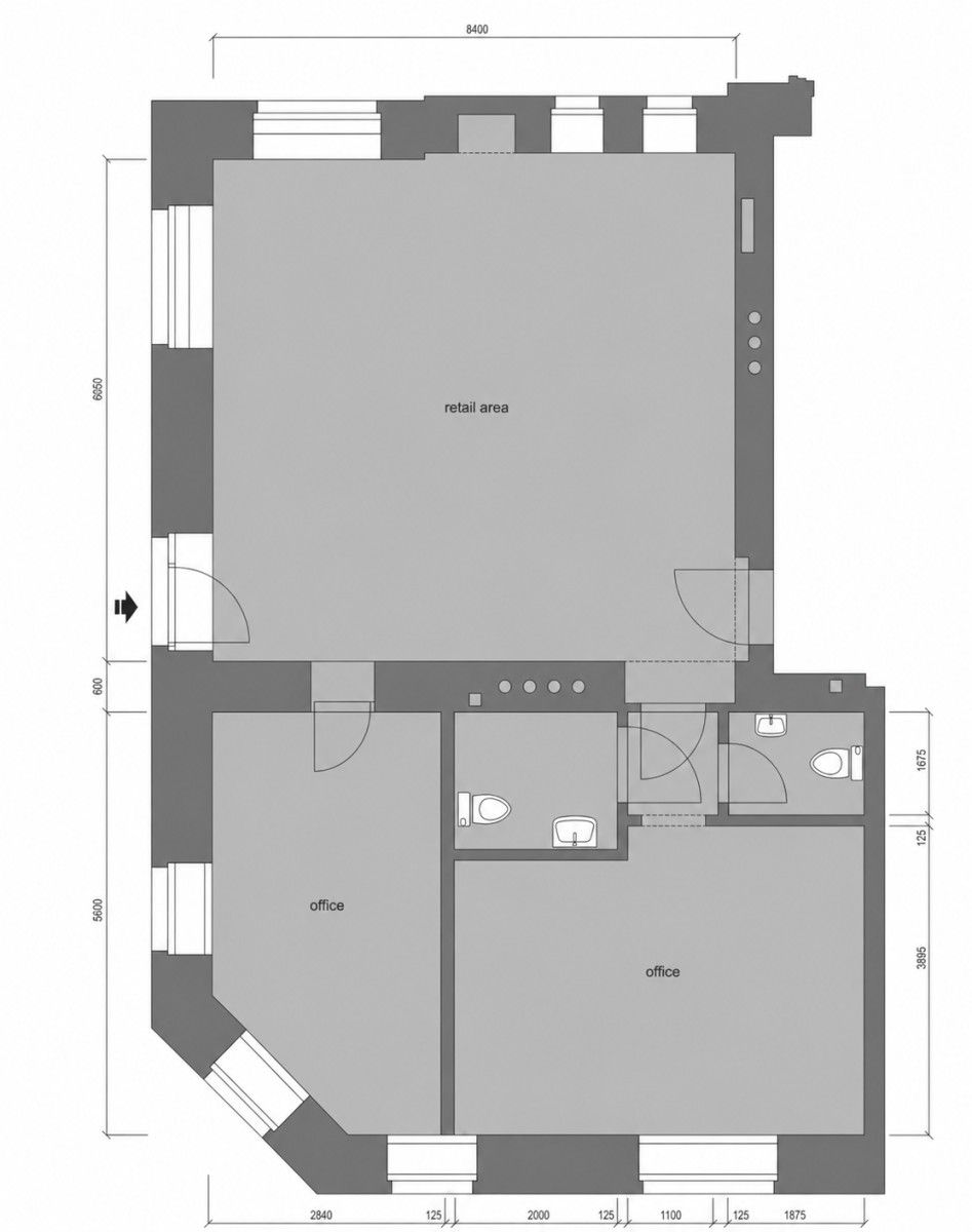Obchodní prostory, Zenklova, Praha - Libeň, 77 m² - 2