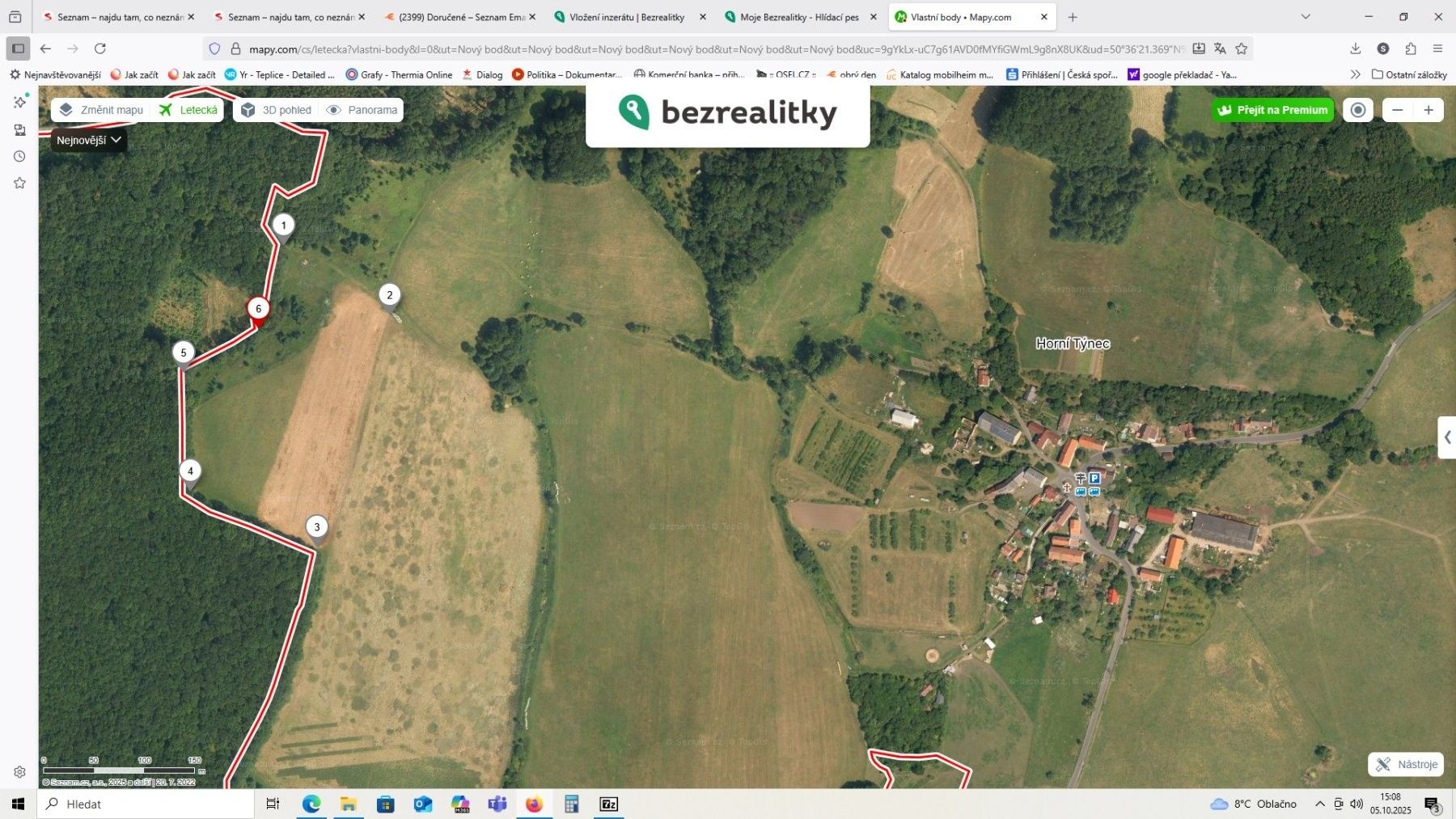 Zemědělské pozemky, Horní Týnec, Třebušín