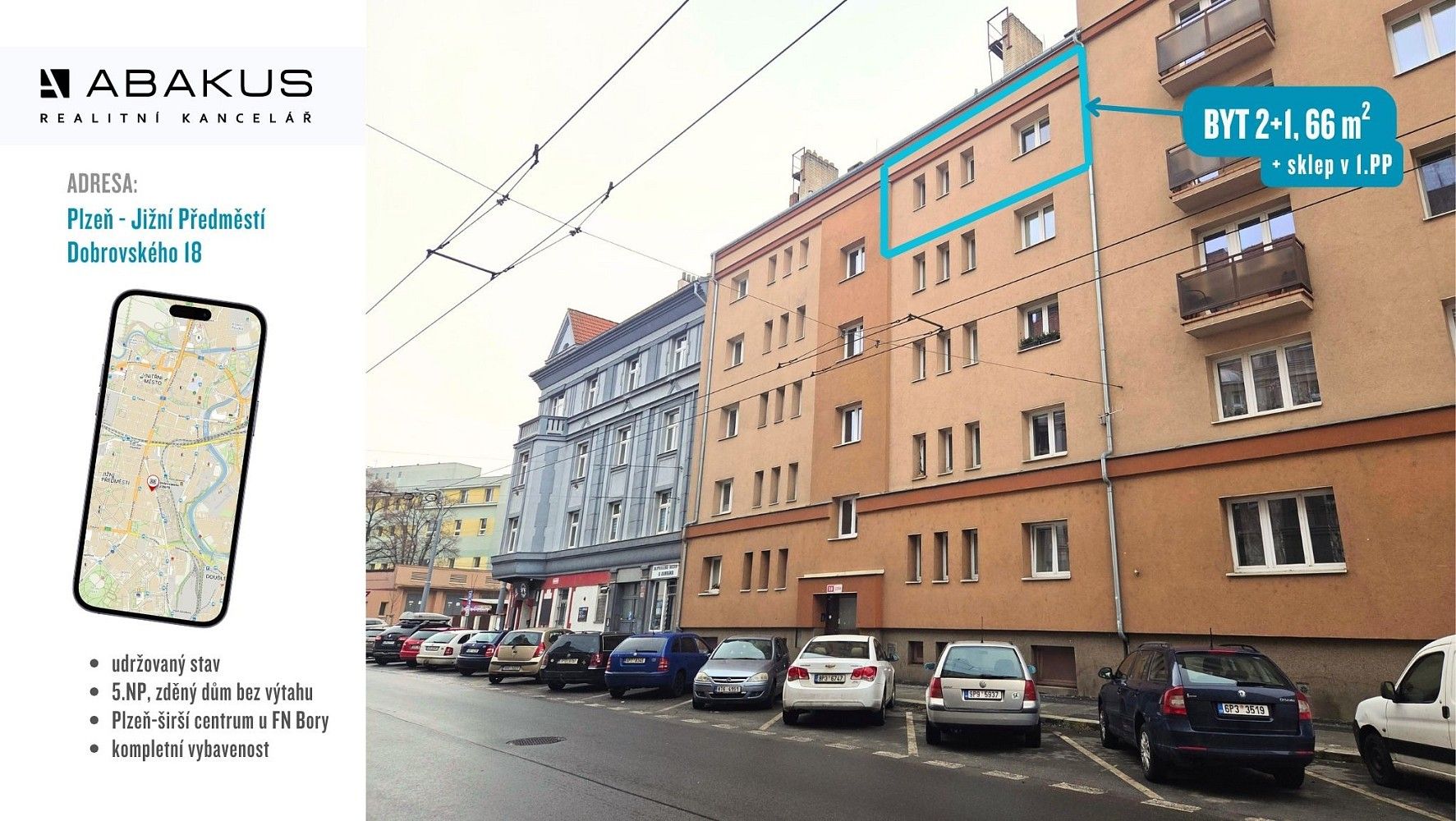 Byt 2+1, 66 m²