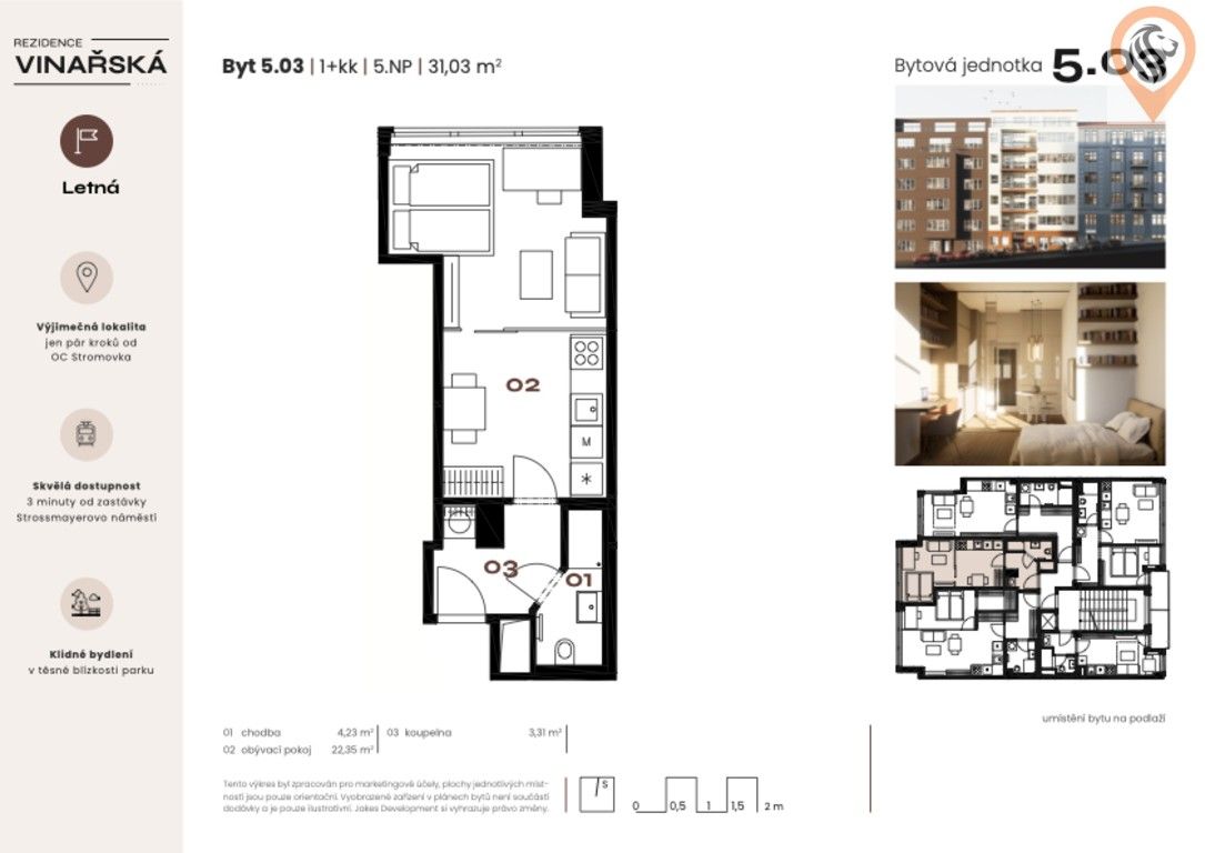 Byt 1+kk · 31 m² · Vinařská, Praha Holešovice - 4