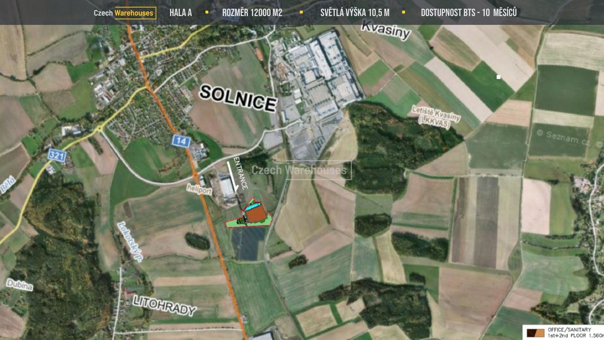 Sklady, Kvasiny, 12 m²