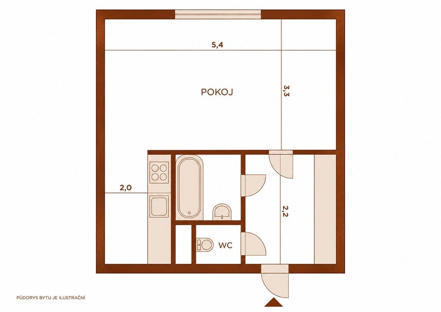 Byt 1+kk · 29 m² · Orlová - Lutyně, okres Karviná, Moravskoslezský kraj - 4