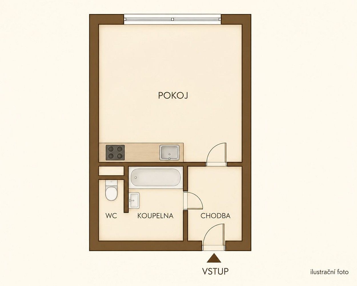 1+kk, F. S. Tůmy, Orlová - Lutyně, okres Karviná, 31 m² - 1