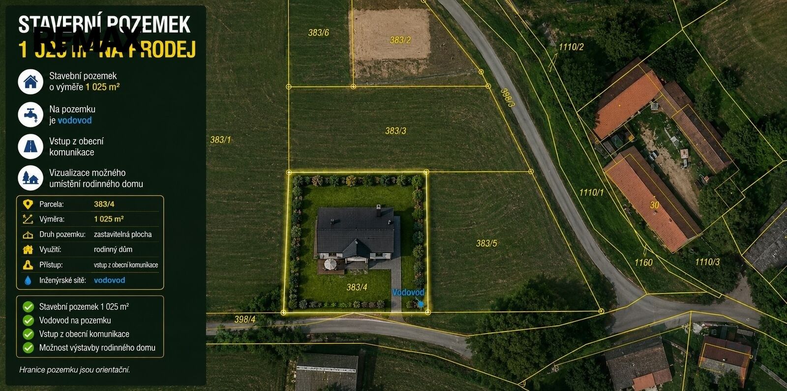 Pozemky pro bydlení, Hořice, 1 025 m² - 1