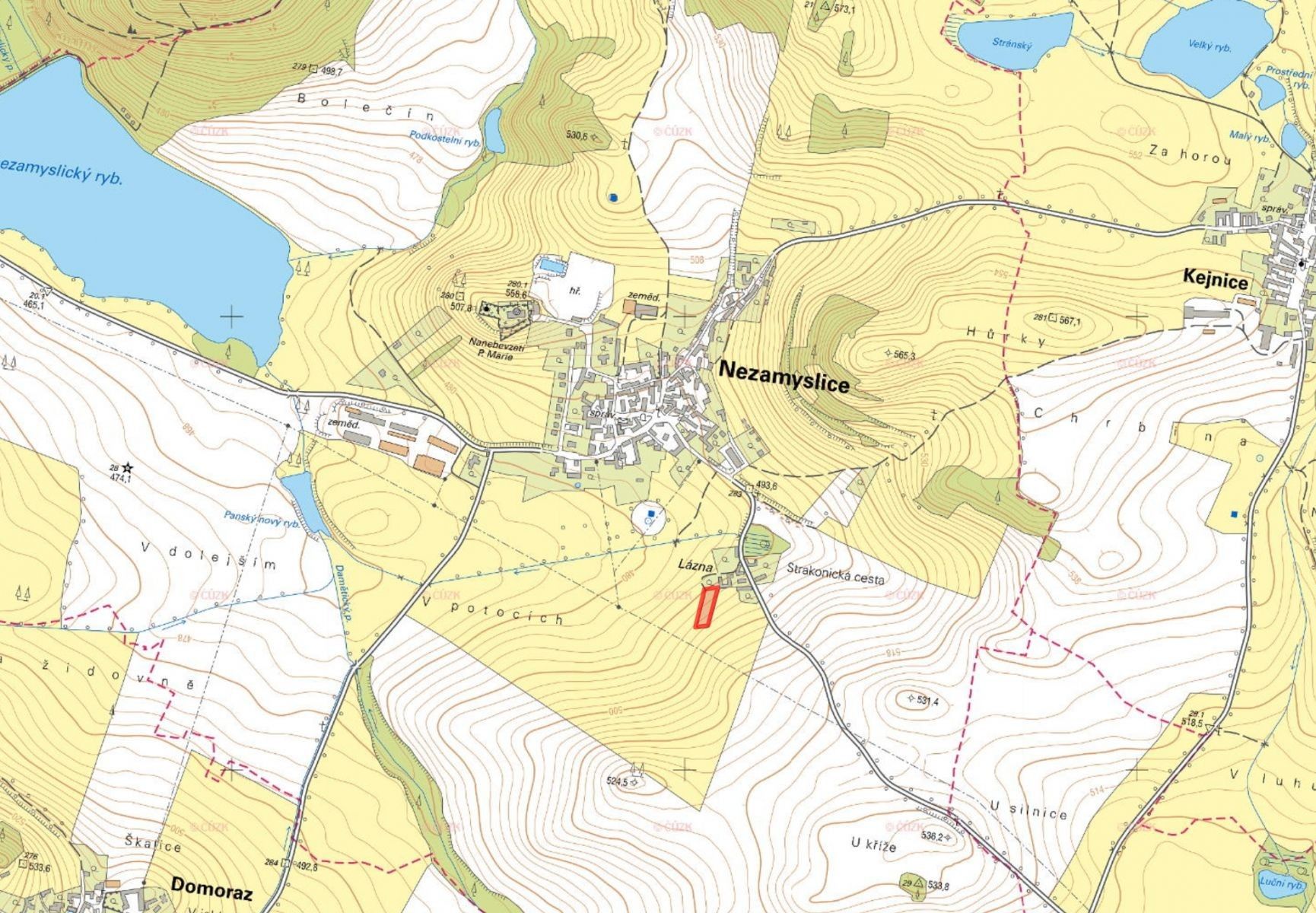 Prodej pozemek pro bydlení - Nezamyslice