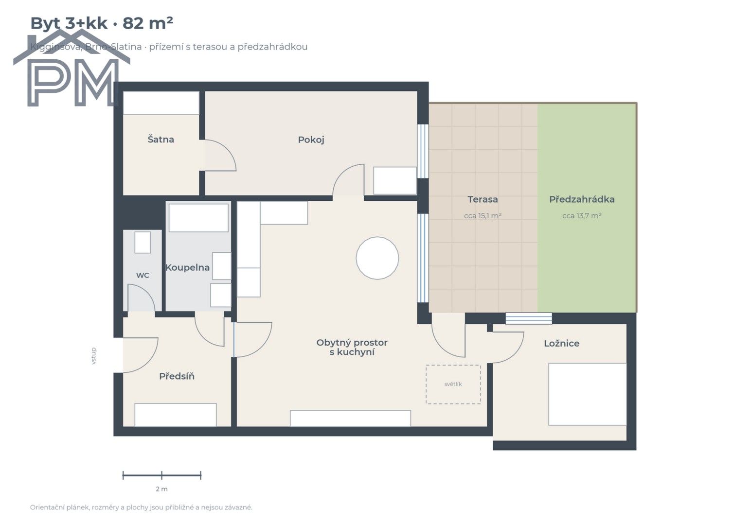 Byt 3+kk · 82 m² · Kigginsova, Brno - 3