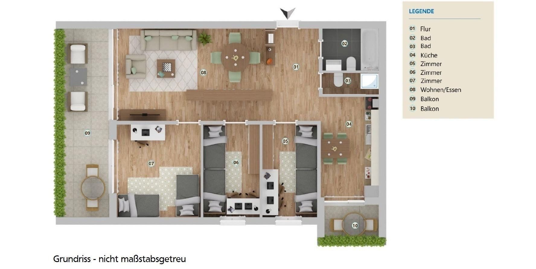 4+1, Berliner Straße 35 Ingolstadt Haunwöhr Bayern 85051, 84 m² - 1