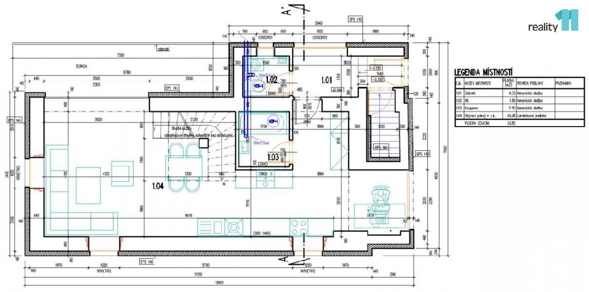 Rodinné domy, K Dubovému mlýnu, Praha, 94 m²