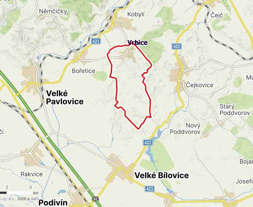 Pozemky pro bydlení, Vrbice u Břeclavě, 691 09
