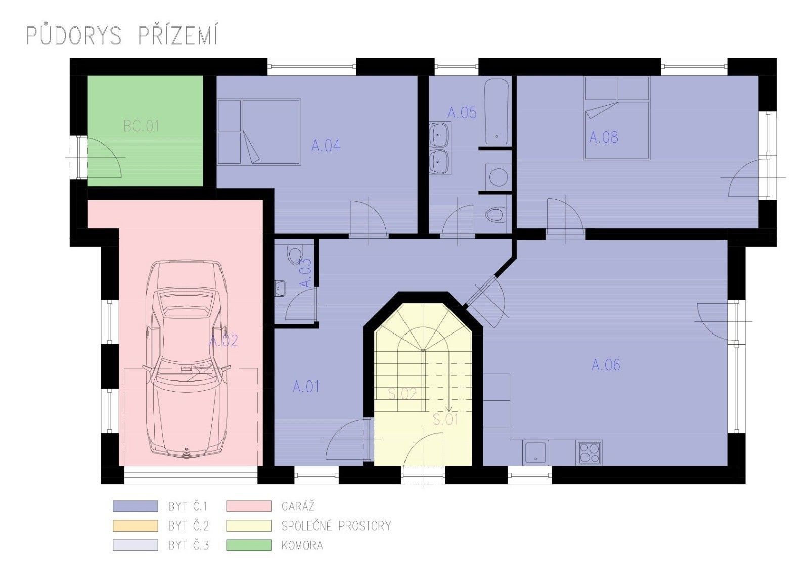 3+kk, Šternberská, Divišov - Divišov u Benešova, Středočeský kraj, 82 m² - 2