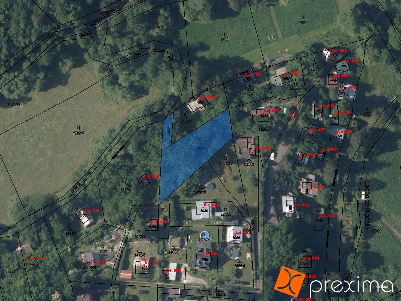 Zahrada, 880 m²