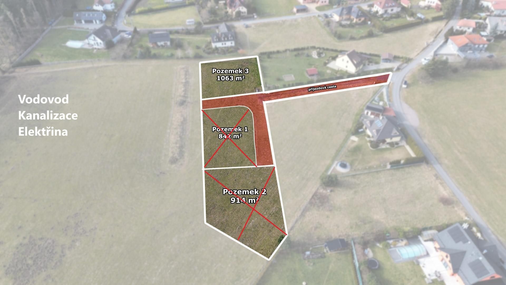 Pozemky pro bydlení, Orlov, Příbram, 1 063 m²