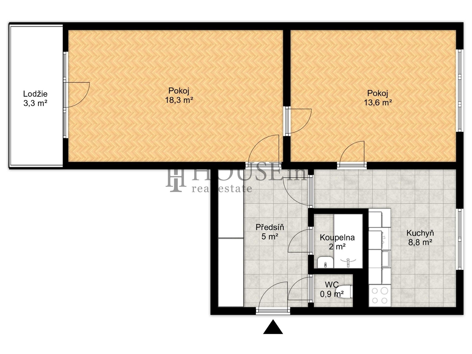 Byt 2+1 · 49 m² · Oravská, Praha - 4