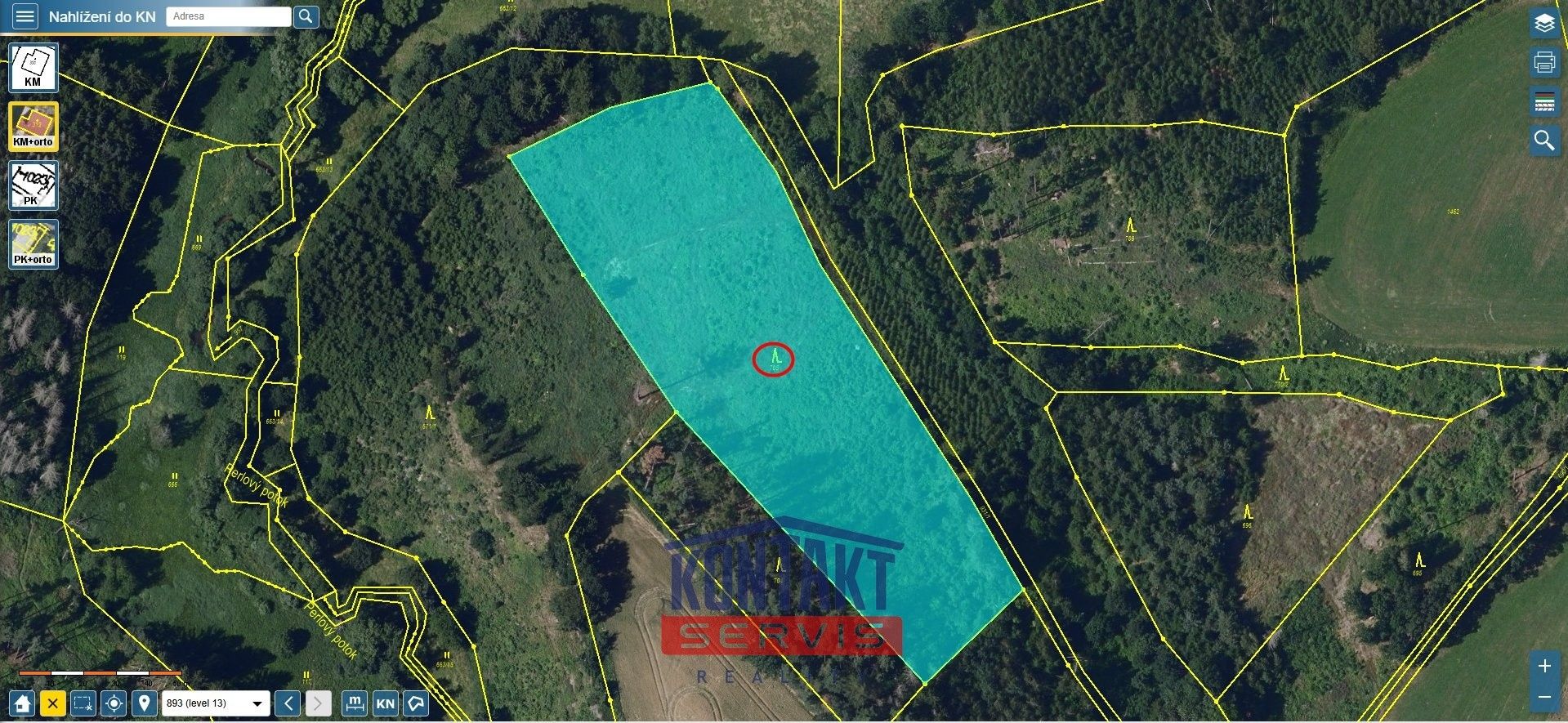 Lesy, Vadín, Okrouhlice