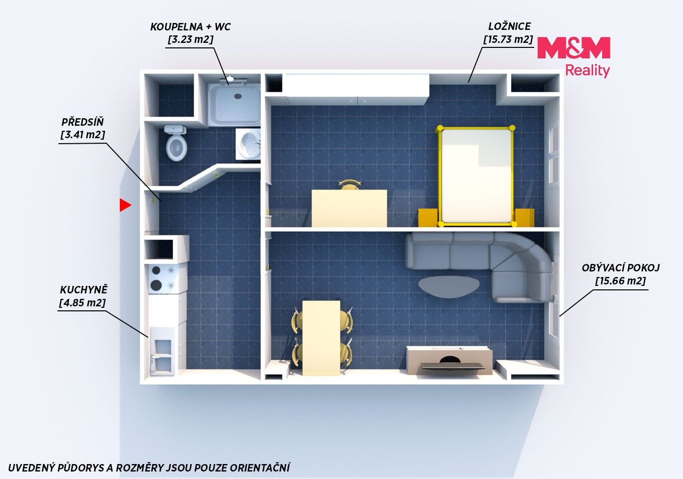 Pronájem byt 2+kk - Strašice, 44 m² - 2