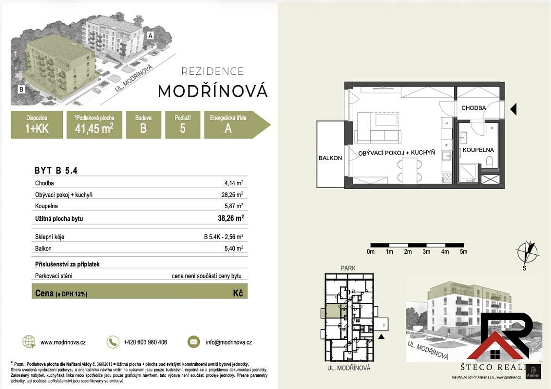 Prodej byt 1+kk - Třebíč - Nové Město, Kraj Vysočina, 38 m² - 5