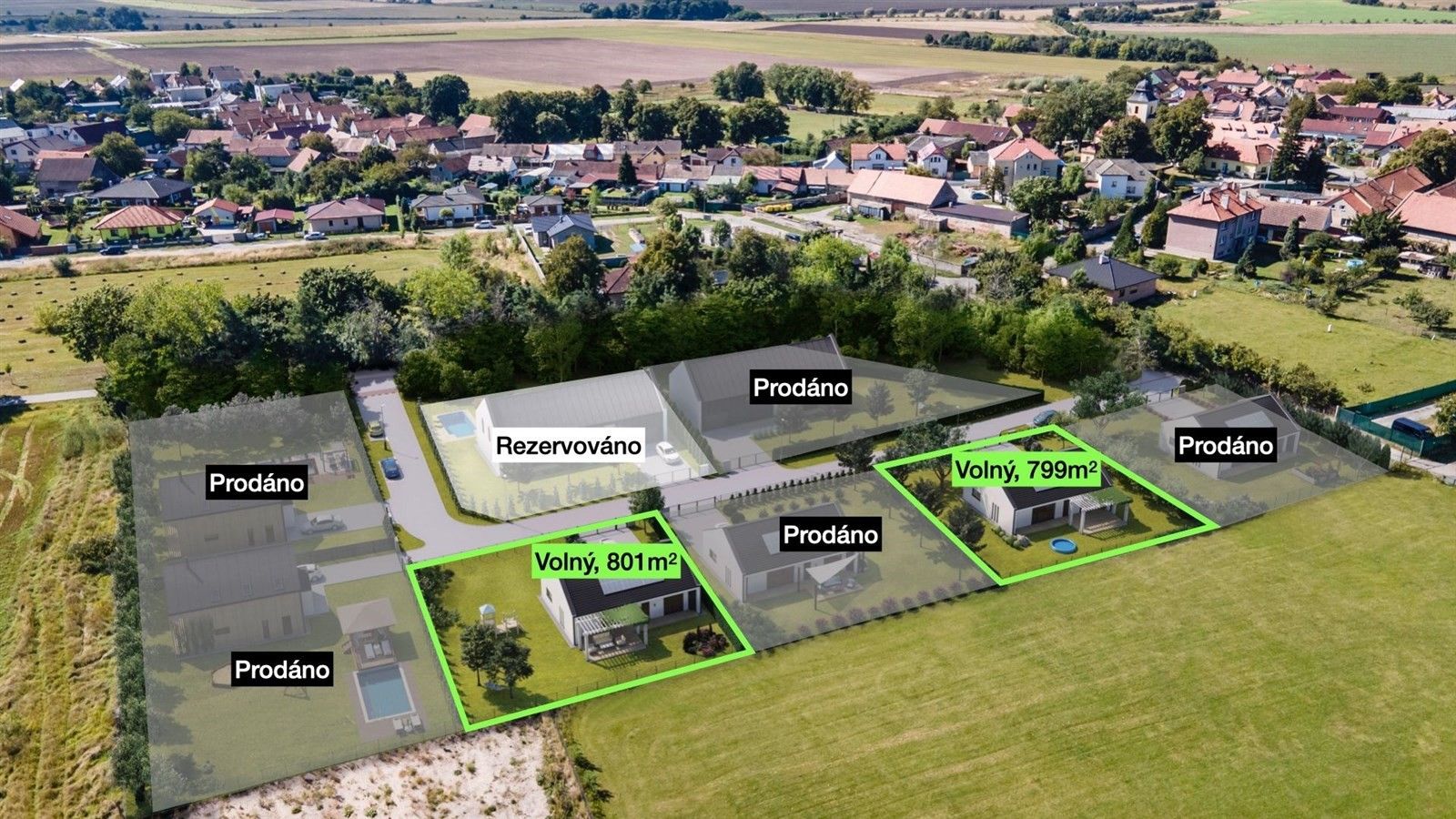 Pozemky pro bydlení, Ratenice