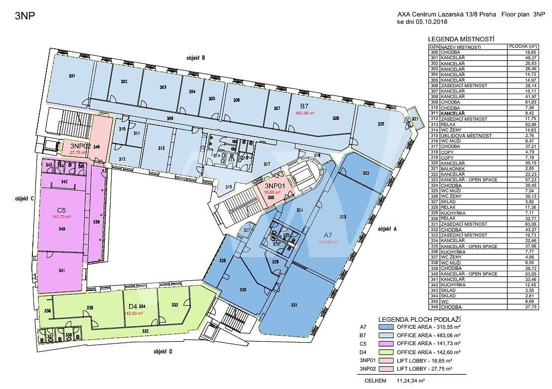 Kancelář · 142 m² · Praha - Nové Město, okres Praha 2, Hlavní město Praha - 3