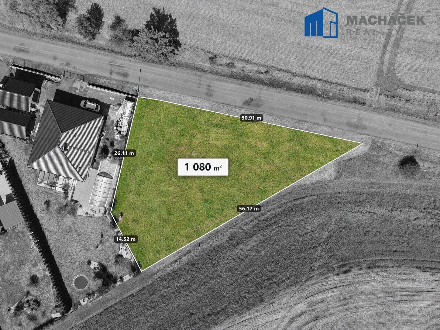 Pozemek pro bydlení, 1 080 m²