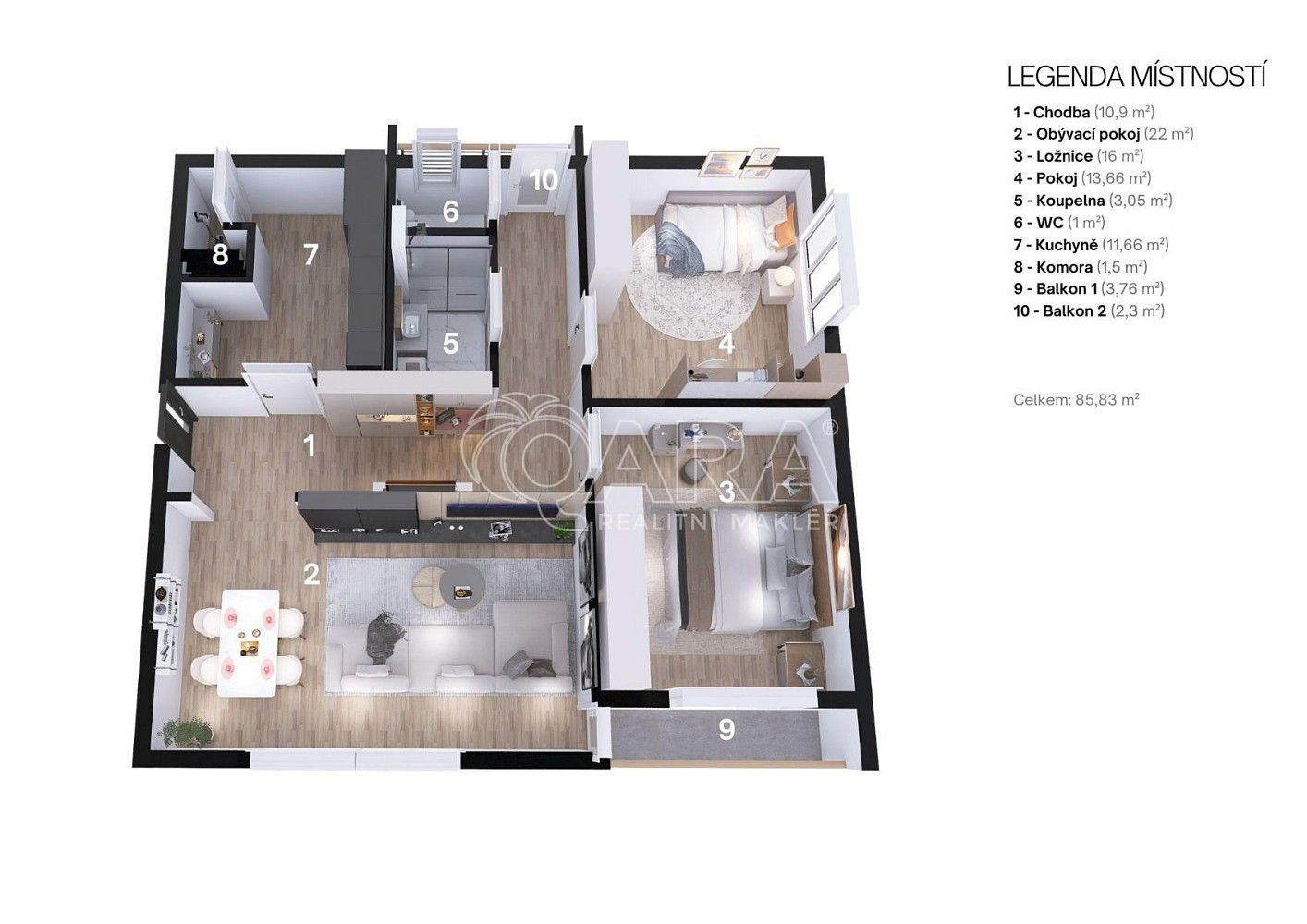 Byt 3+1 · 78 m² · Pavlovova, Ostrava - Zábřeh - 3