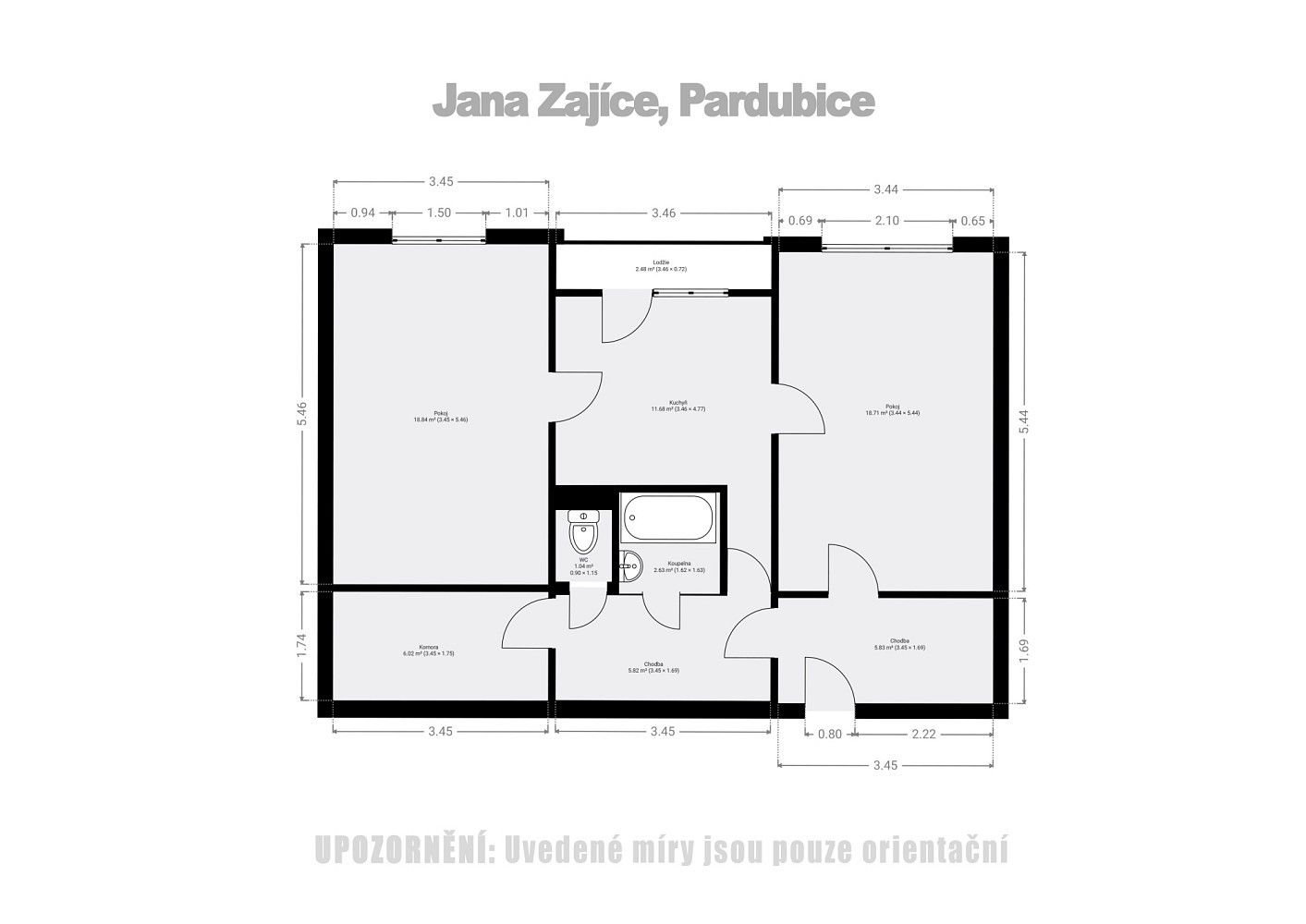 Byt 2+1 · 74 m² · Pardubice - Studánka, Pardubický kraj - 3