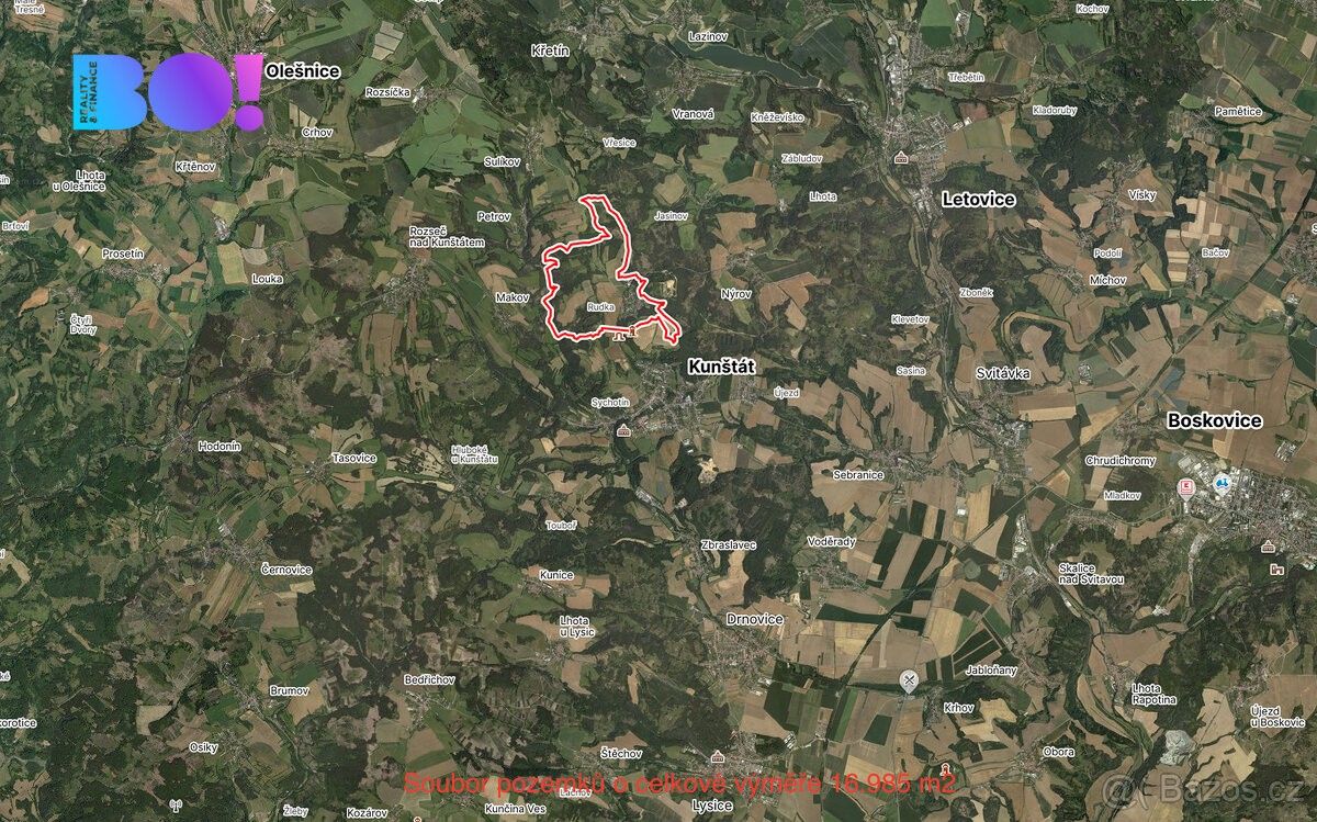 Prodej pozemek pro bydlení - Kunštát na Moravě, 679 72