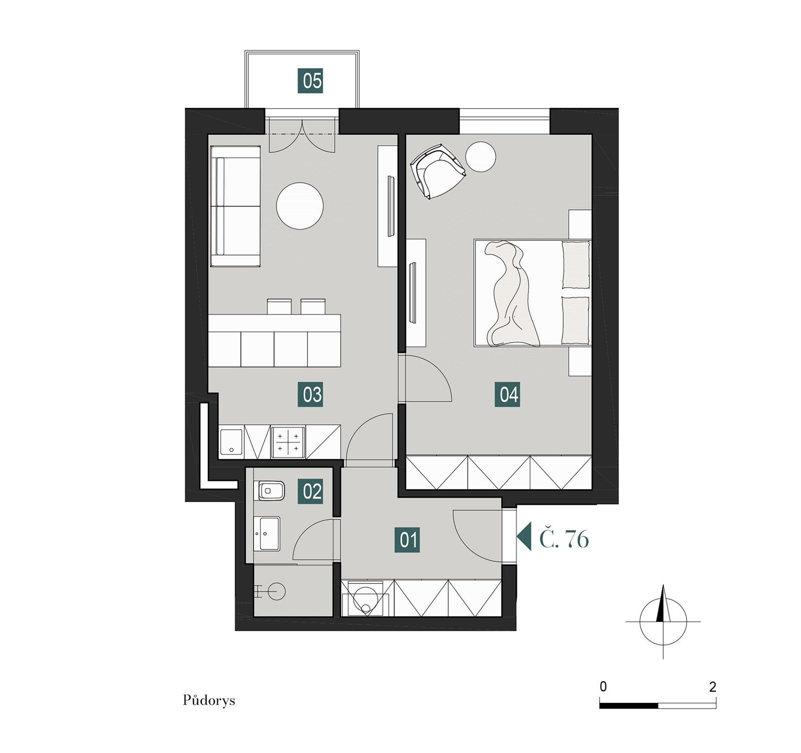 Prodej byt 2+kk - Pecháčkova , Praha, 50 m²