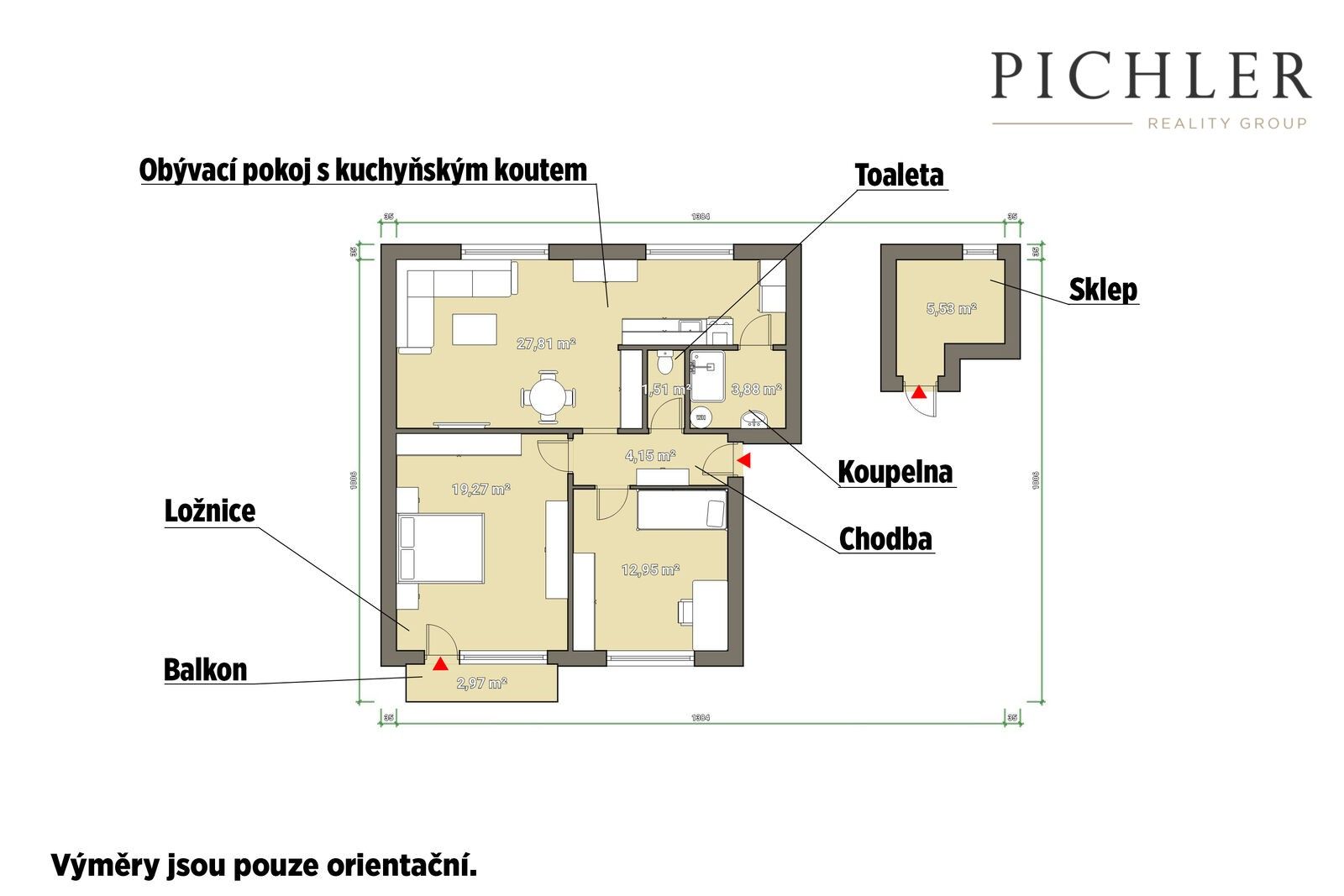 3+kk, U Potoka, Plzeň Malesice, 84 m² - 2