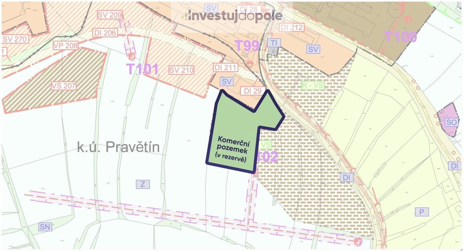 Prodej komerční pozemek - Pravětín, Vimperk, 12 700 m²