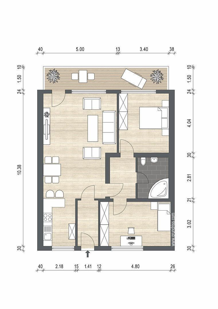3+1, Flachsbleiche 70, , Severní Porýní-Vestfálsko, 89 m² - 1