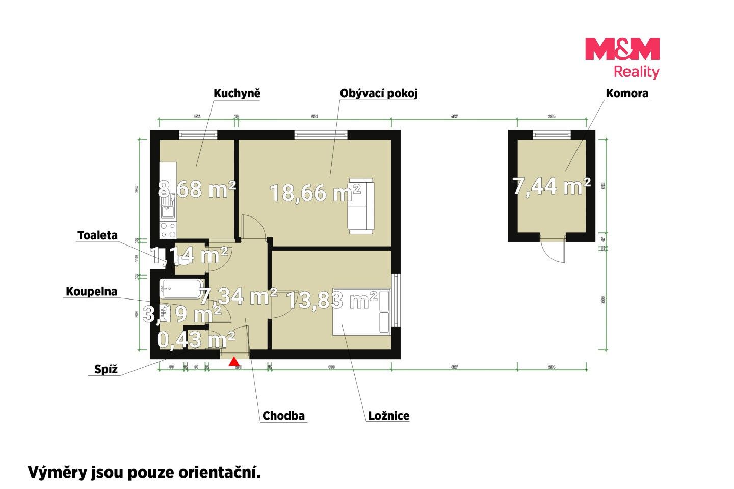 2+1, Červené Poříčí, 60 m² - 2